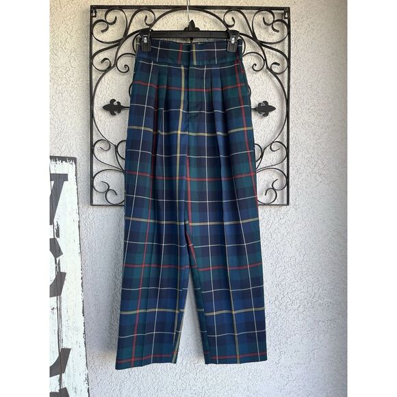 Urban Outfitters Paige Pleated Cropped Straight Leg Trouser- Small- Multicolored - Picture 3 of 10